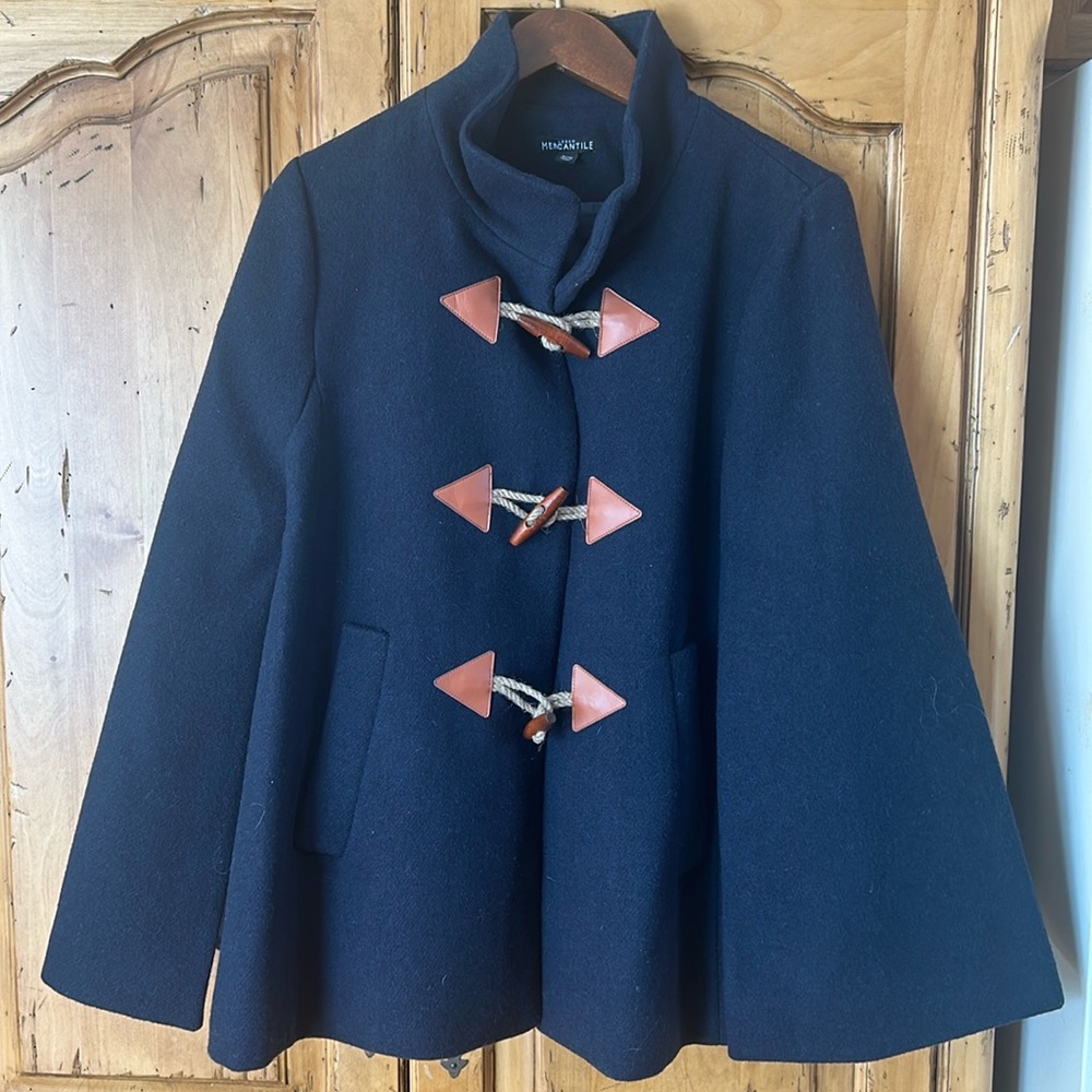 J. Crew Mercantile Wool Blend Cape with Toggles, size S/M, Like New